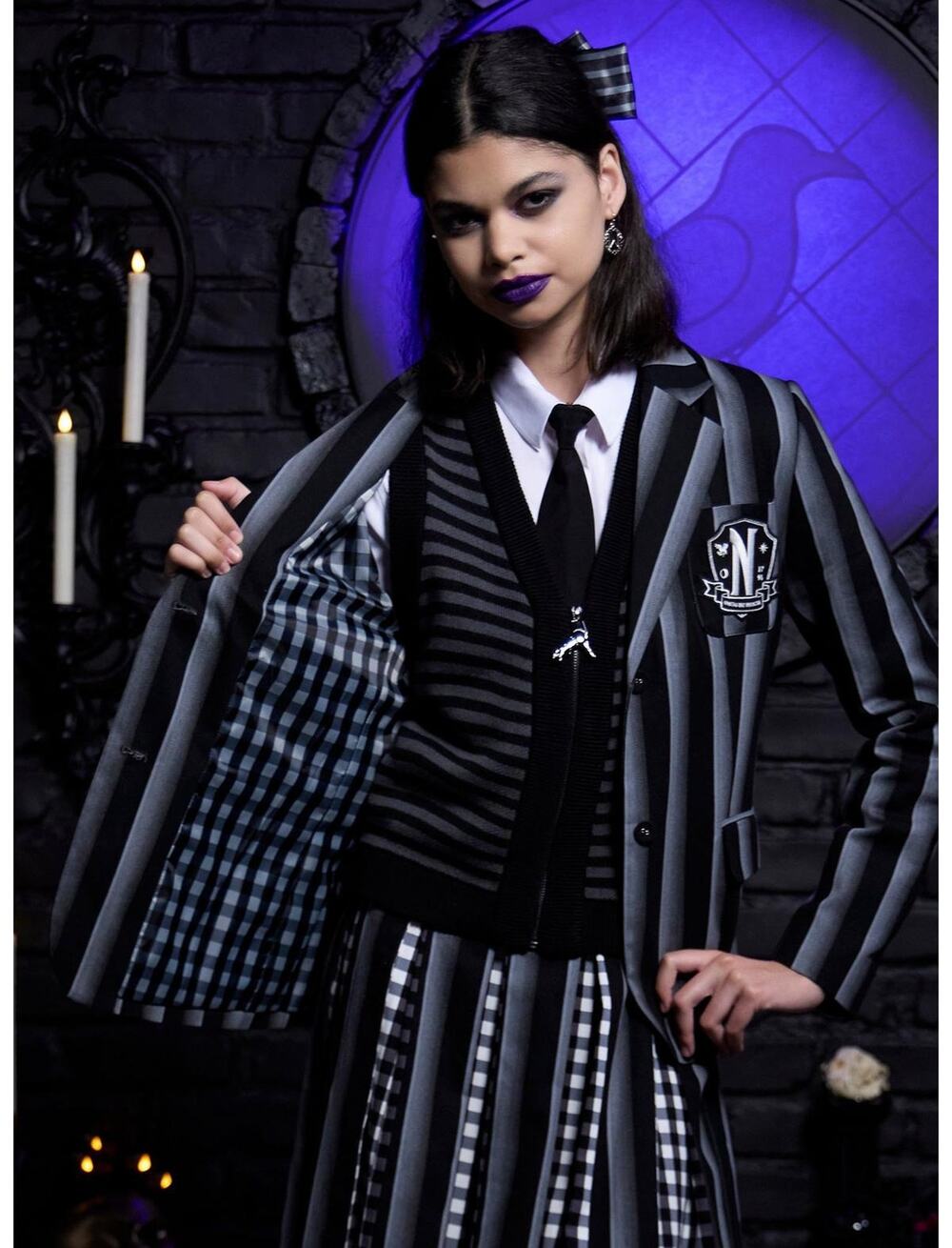 Addams Family Wednesday Addams Nevermore Academy Uniform Blazer Jacket 2XL, XXL